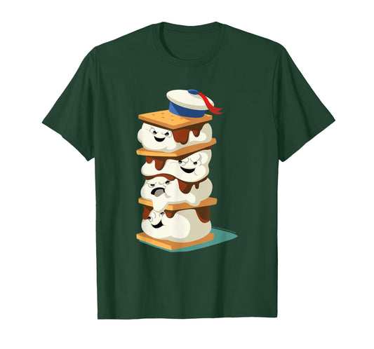 Ghostbusters Stay Puft Marshmallow Men S'mores Stack T-Shirt