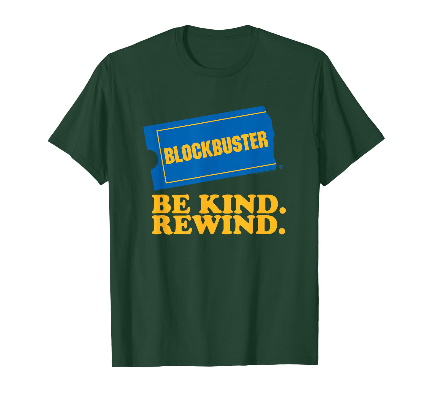 Blockbuster Be Kind Rewind Vintage Ticket Logo T-Shirt