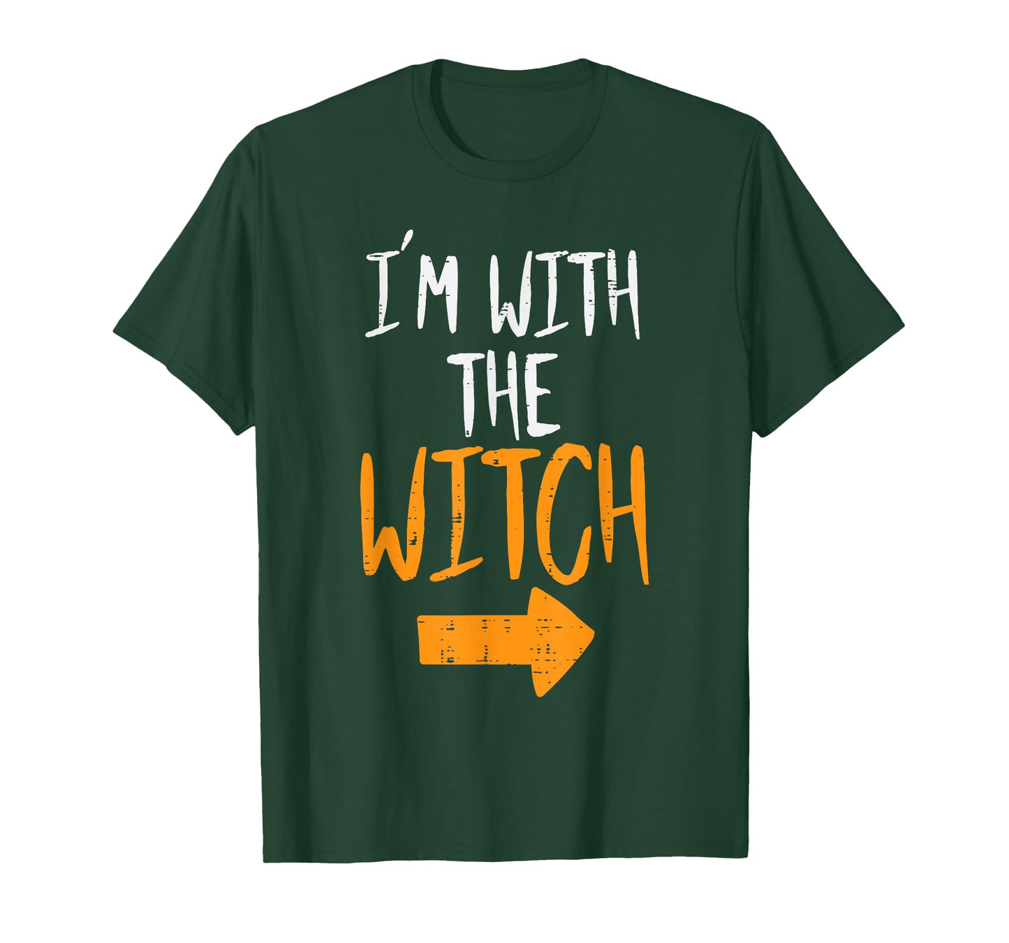Im With The Witch Funny Halloween Matching Couple Him Men T-Shirt