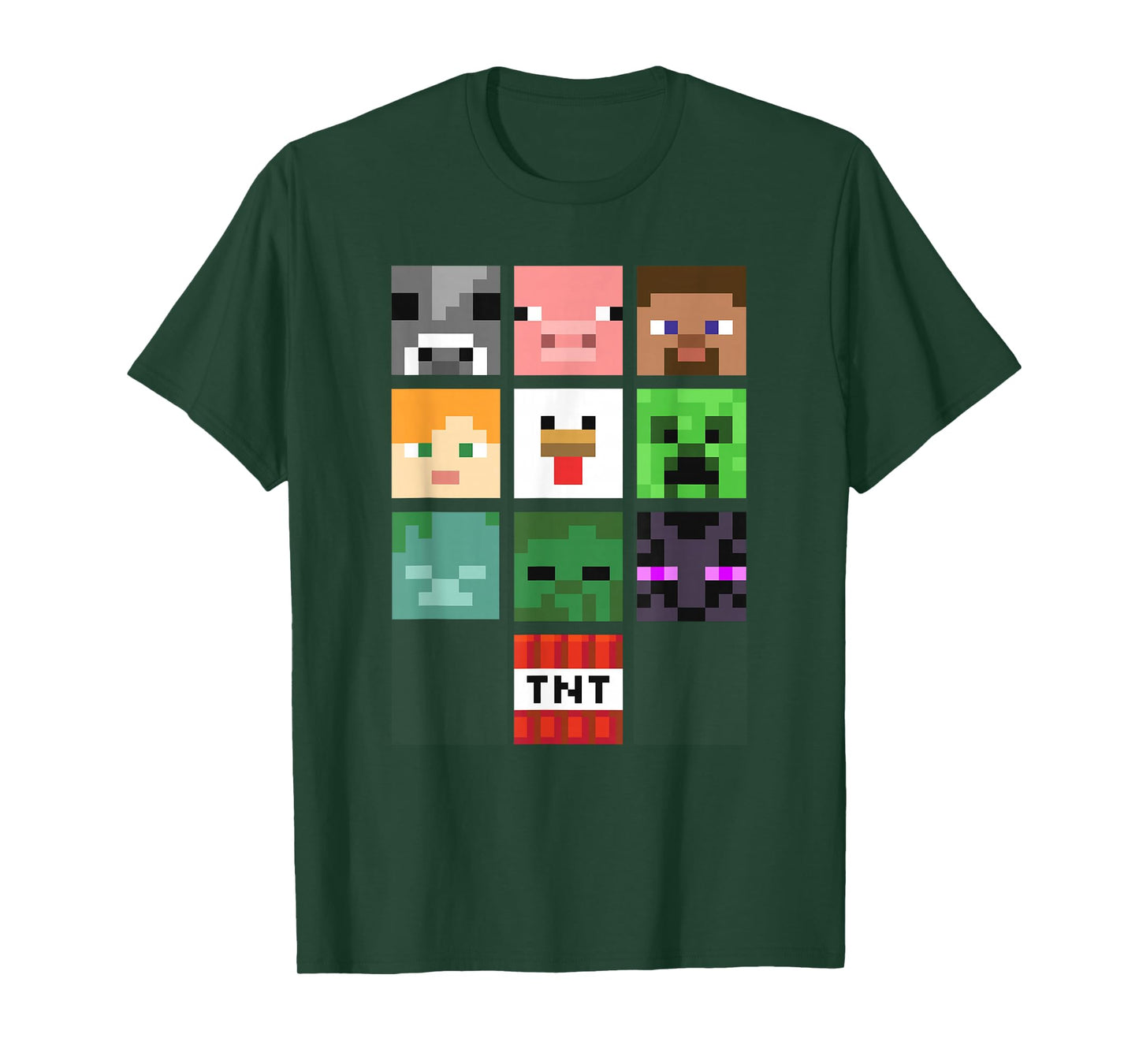 Minecraft Group Shot Faces Collage T-Shirt