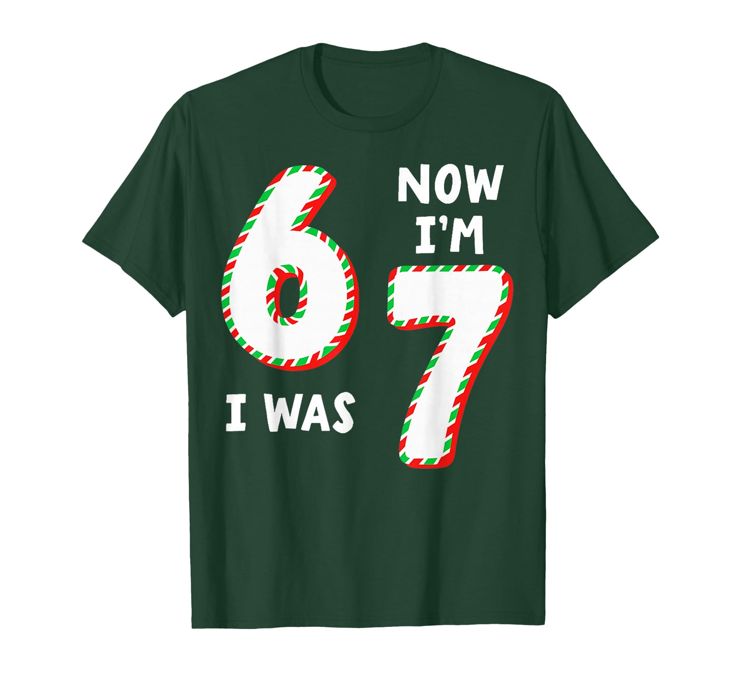 Christmas Birthday 6 to 7 Age Upgrade Candy 67 Meme Kids T-Shirt