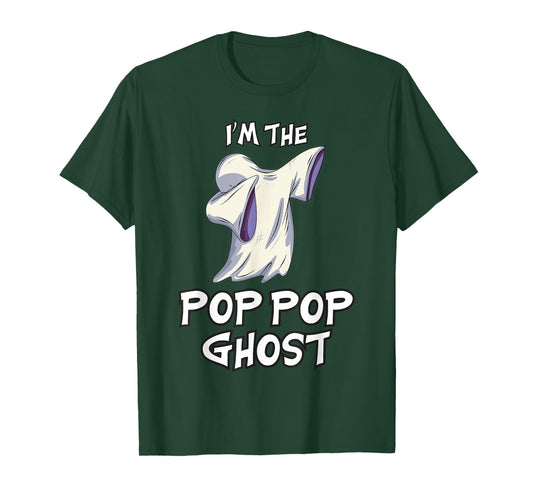 Mens Pop Pop Ghost Halloween Matching Family Costume Halloween T-Shirt