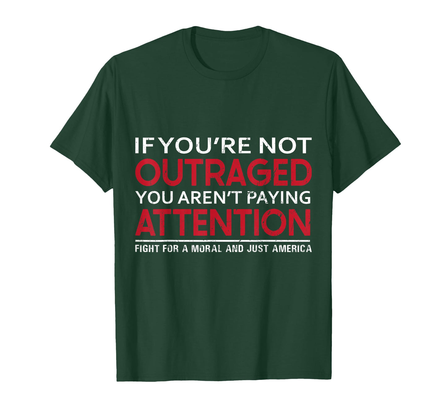 If You Are Not Outraged You Are Not Paying Attention Pro USA T-Shirt