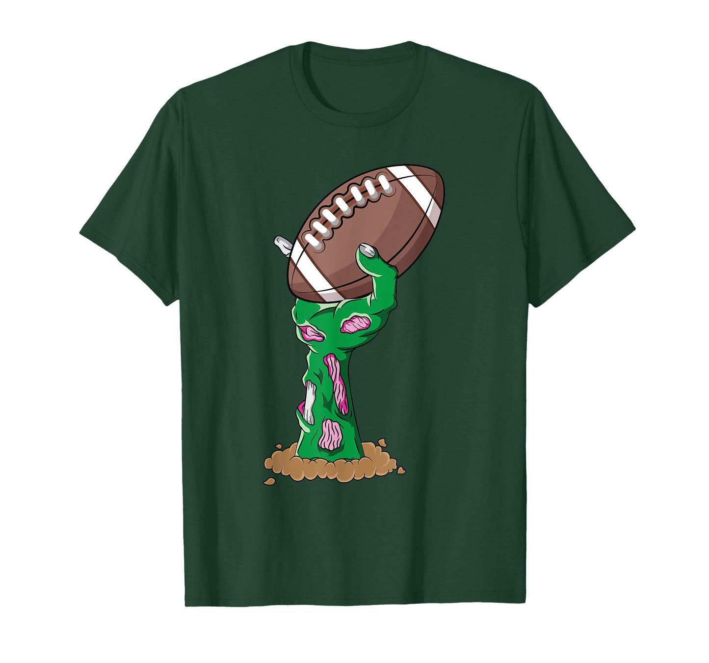 Zombie Hands Football Funny Horror Scary Halloween Costume T-Shirt