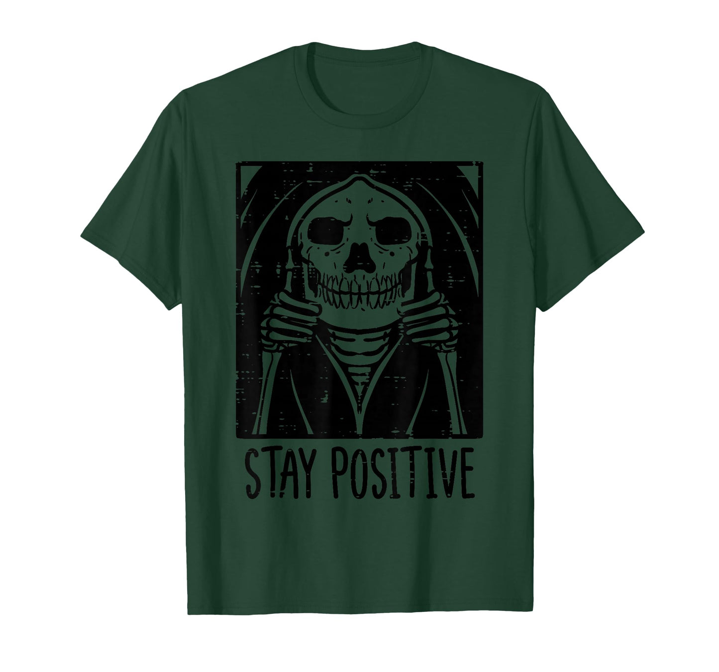 Halloween Grim Reaper Stay Positive Costume Men Women Kids T-Shirt