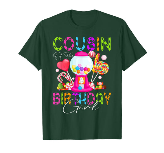 Cousin Of The Birthday Bday Girl Candyland Candy Birthday T-Shirt