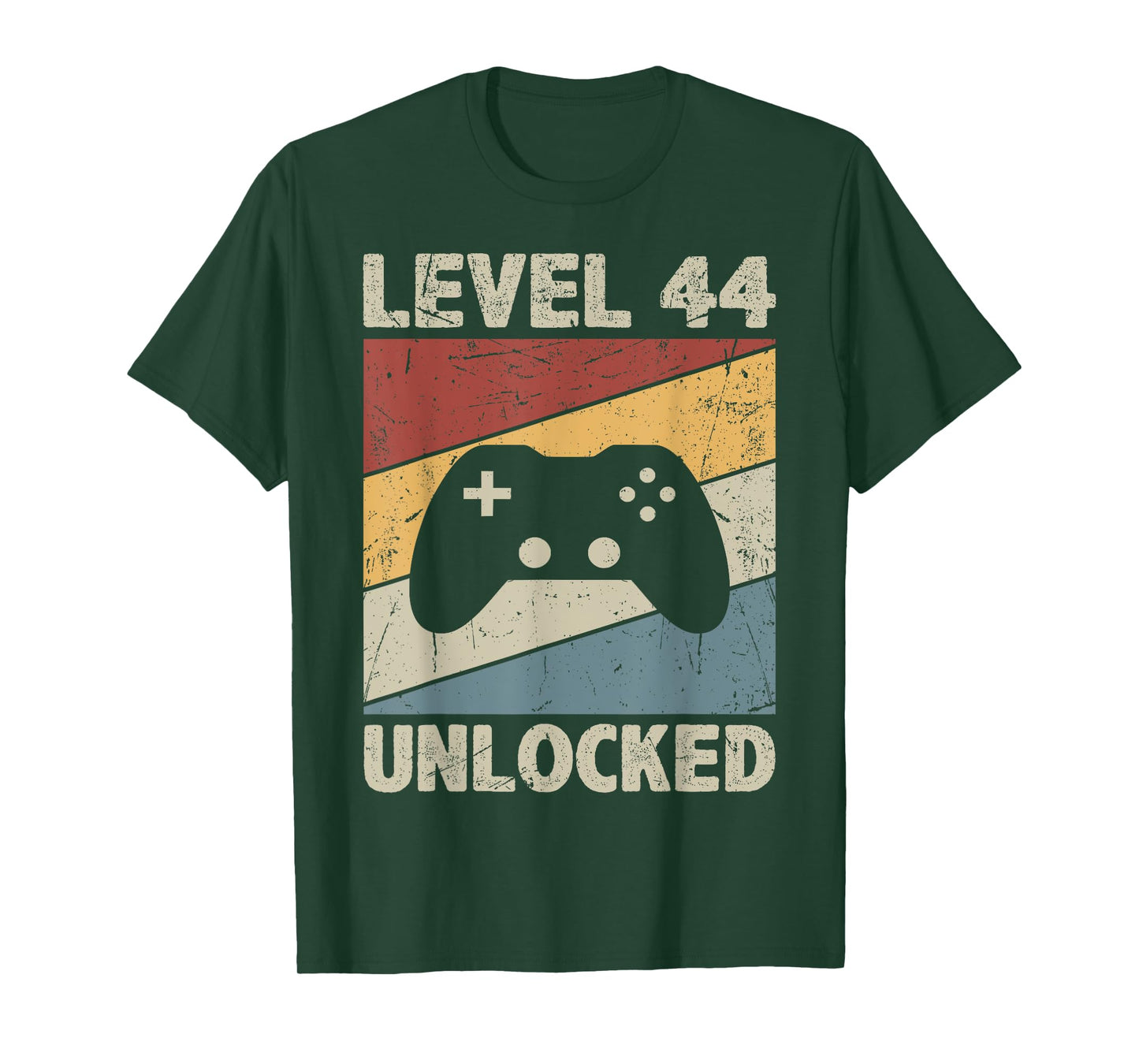 Level 44 Unlocked - Retro Vintage Funny 44th Birthday Gamer T-Shirt