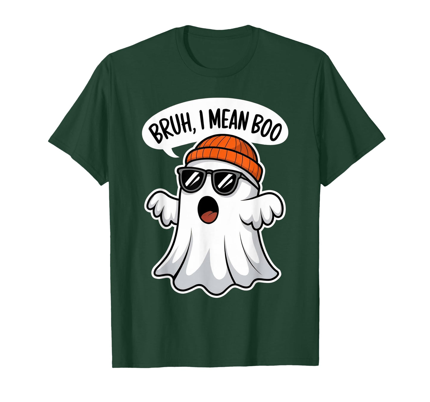 Funny Halloween Ghost Boo Bruh I Mean Boo For Boys Kids Men T-Shirt