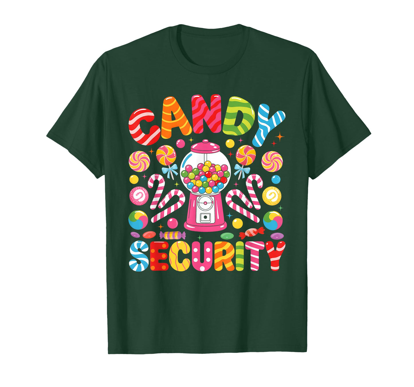 Funny Joke Security Christmas Candy Xmas Candy Canes Lover T-Shirt