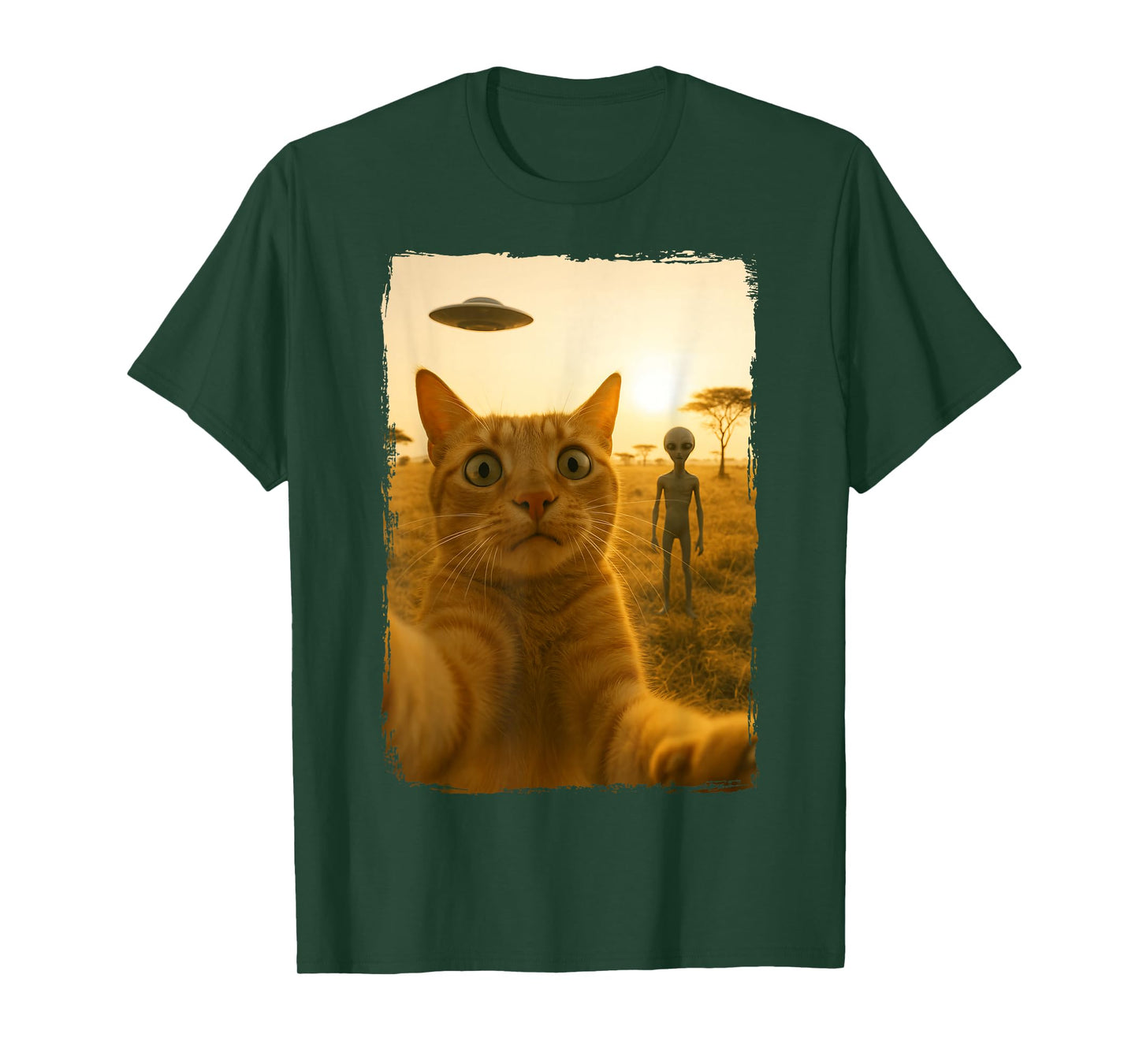 Cat Alien Selfie T-Shirt
