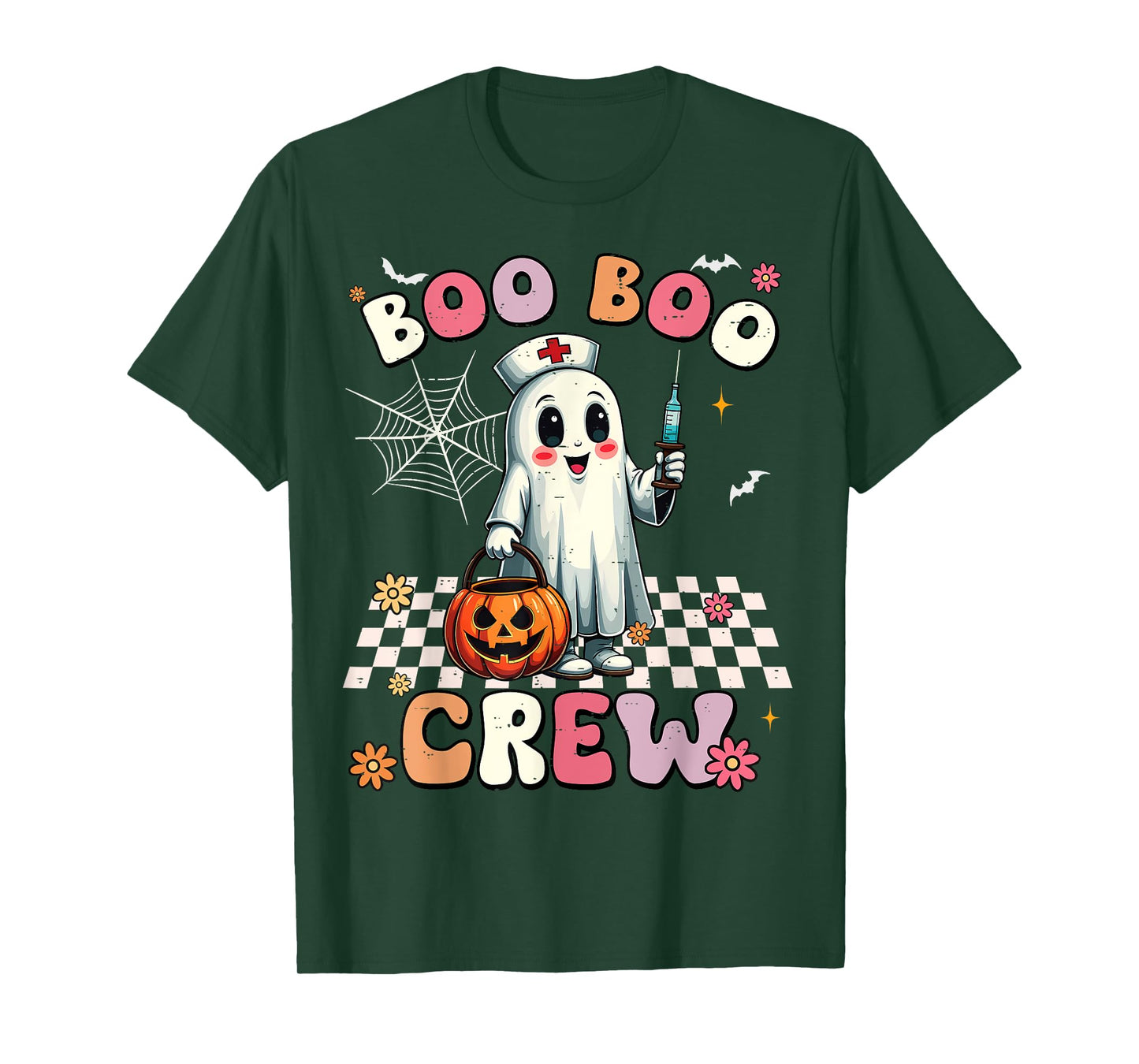 Boo Boo Crew Halloween Ghost Nurse T-Shirt