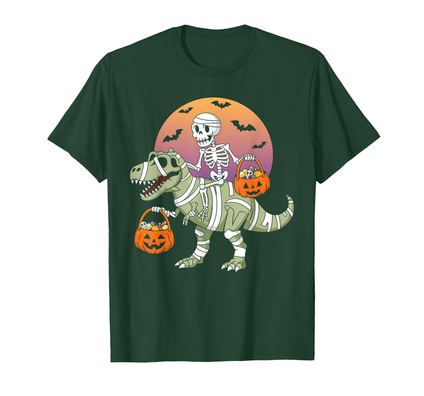 Funny Halloween Boys Kids Toddlers Dinosaur T-rex Skeleton T-Shirt