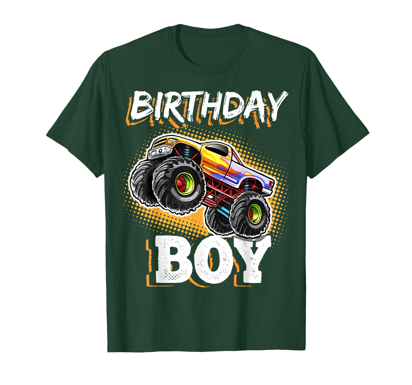 Birthday Boy Monster Truck Birthday Party Gift for Boys Kids T-Shirt