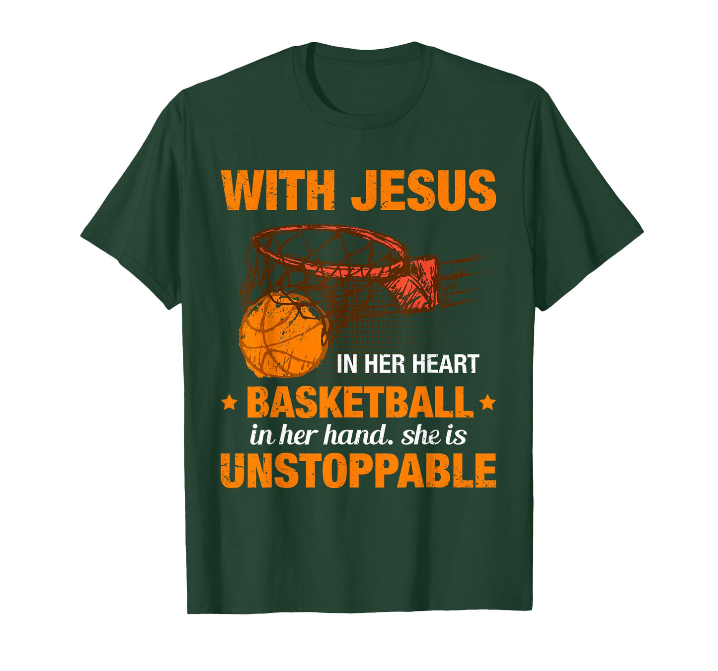 Christian Basketball Girl Religious Jesus Basketball Lover T-Shirt