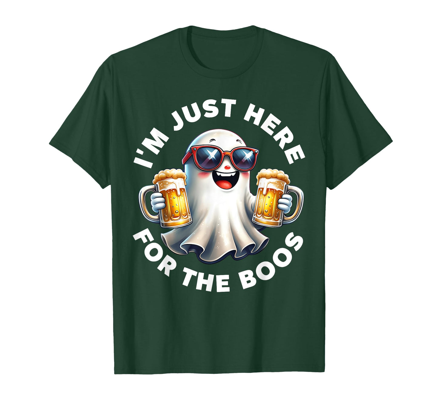 I'm Just Here for The Boos Ghost Beer Halloween Costume T-Shirt