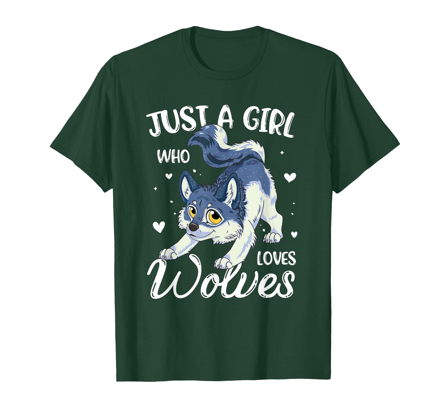 Just A Girl Who Loves Wolves Wolf Lover Women T-Shirt