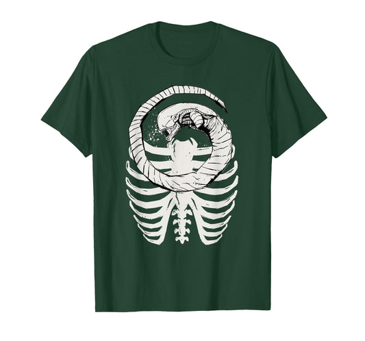 Alien: Romulus Xenomorph Chestburster in Ribcage Art T-Shirt