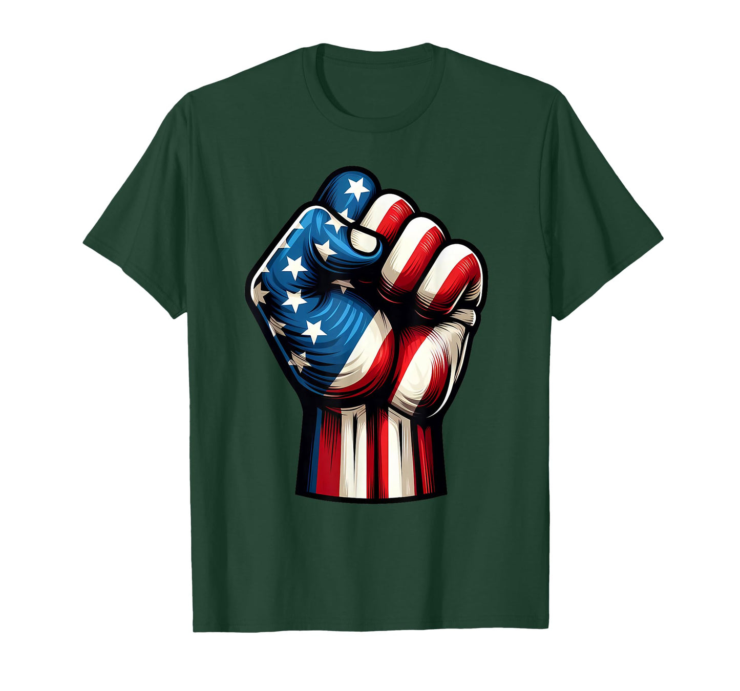 US Flag Fist, Patriotic American Flag Fist, USA Flag T-Shirt