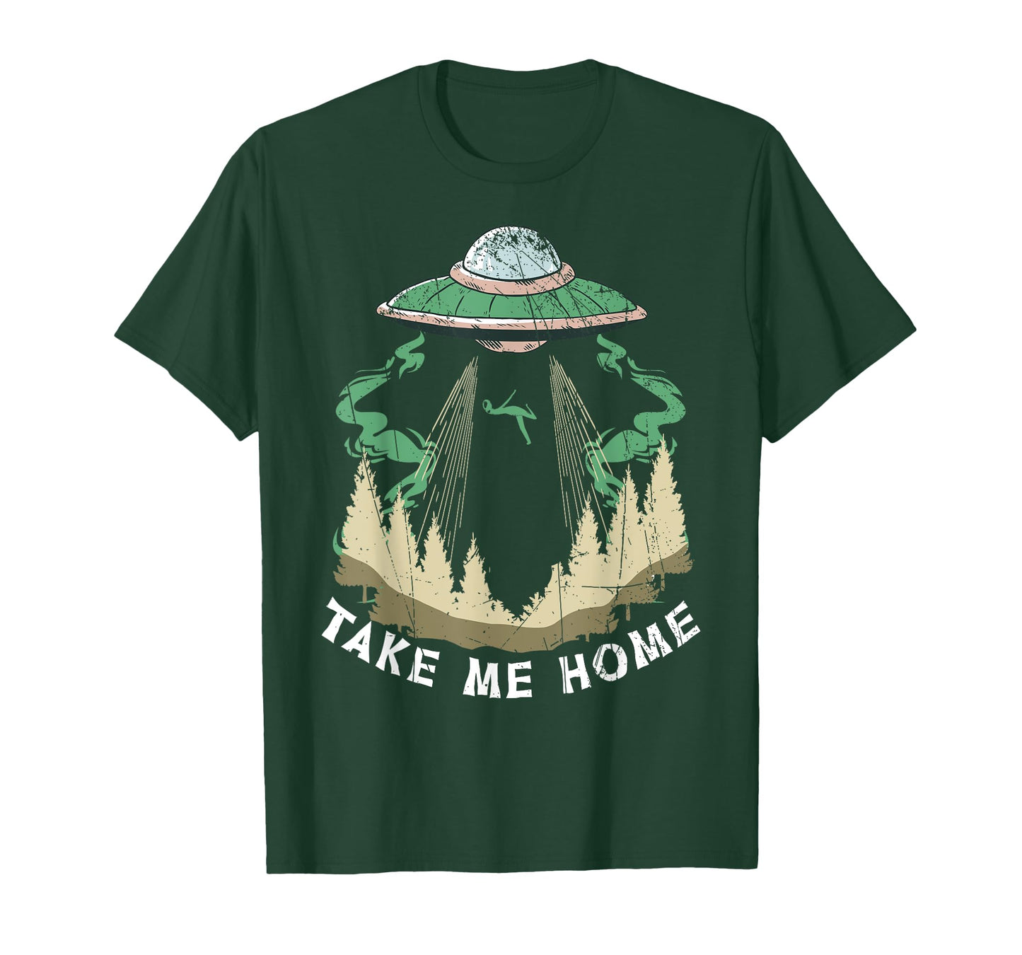 Space Alien Ufo Alien Head Tie Dye Peace T-Shirt