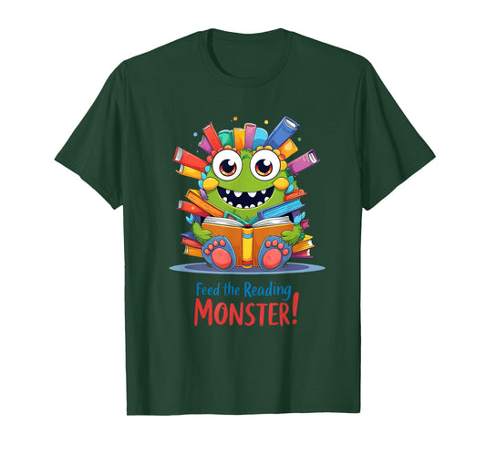 Feed The Reading Monster Halloween Teacher T-Shirt