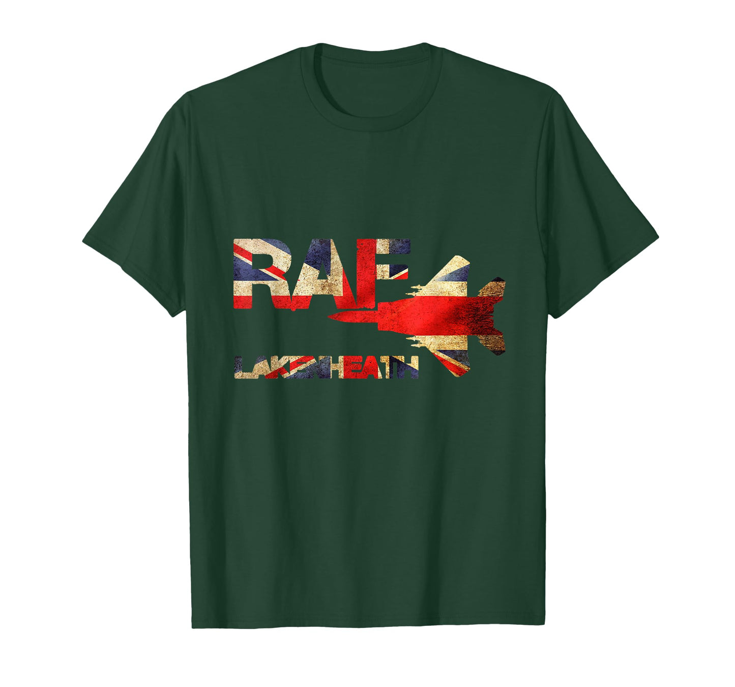 LKZ RAF Lakenheath England Airforce Vintage Distressed Black T-Shirt