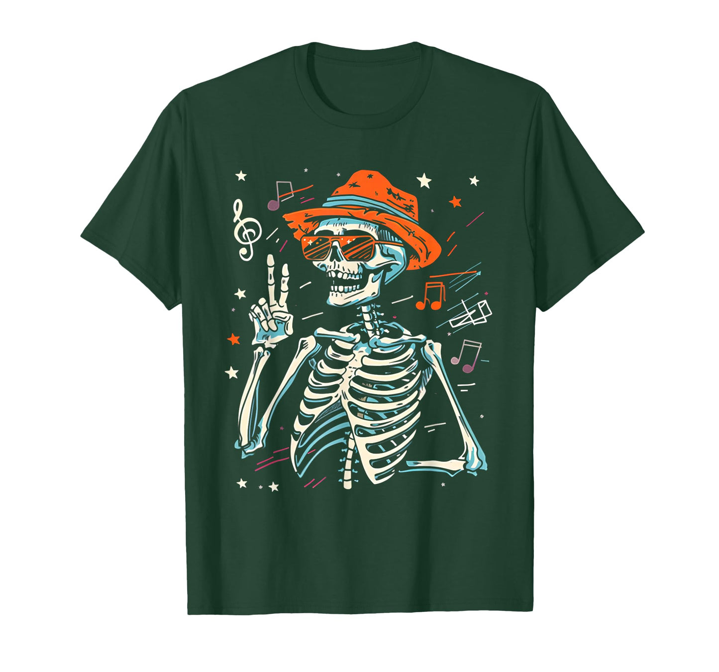 Funny Halloween Rocker Skeleton Hand Rock On Halloween T-Shirt
