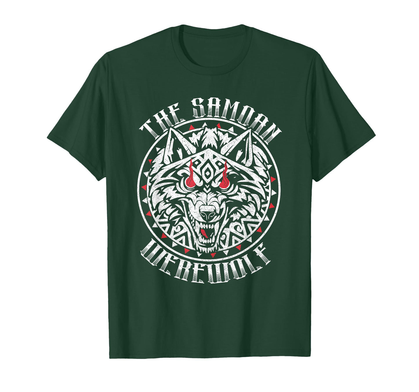 Samoan Werewolf Tattoo Graphic Red Eyes For Men T-Shirt
