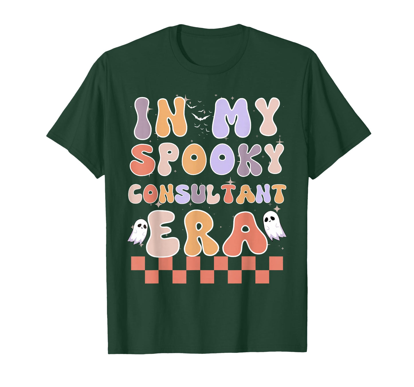 In My Spooky Consultant Era Ghost Halloween Retro T-Shirt