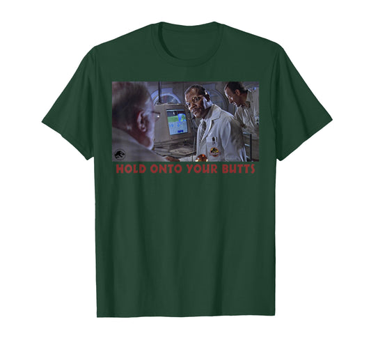 Jurassic Park Doctor Ray Arnold Hold Onto Your Butts Photo T-Shirt