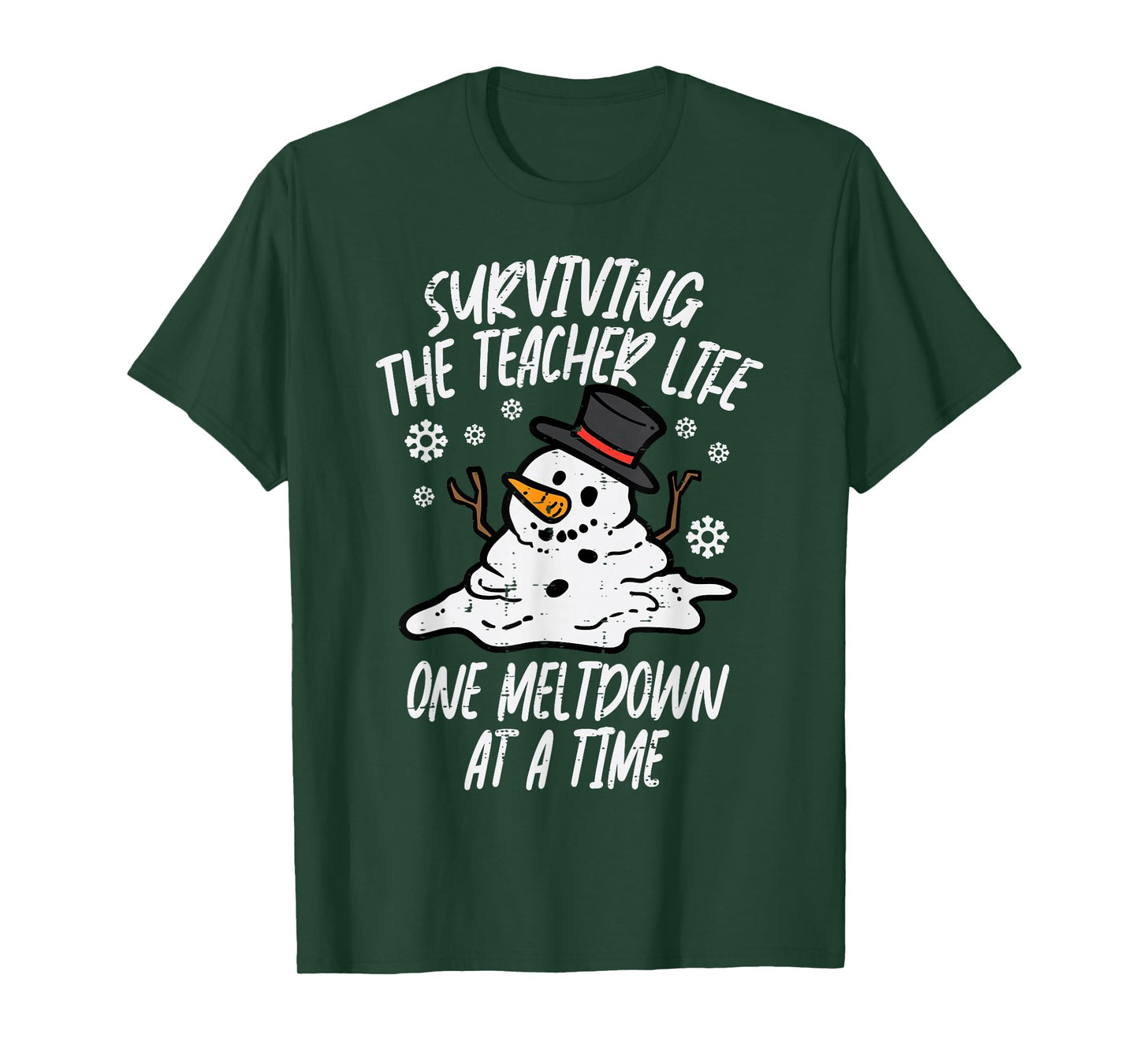 Christmas Surviving Teacher Life Meltdown Xmas Women Men T-Shirt
