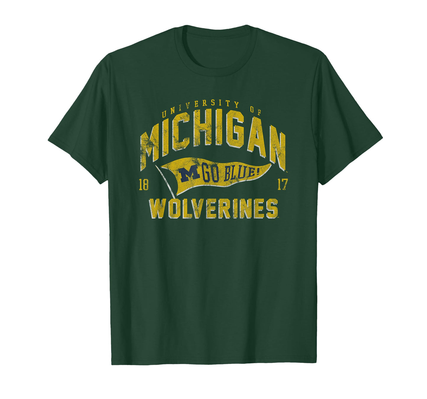 University of Michigan Wolverines U of M Spirit Pennant T-Shirt