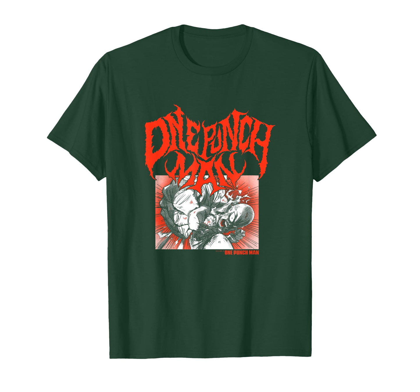 One Punch Man Metal Inspired Logo T-Shirt Small