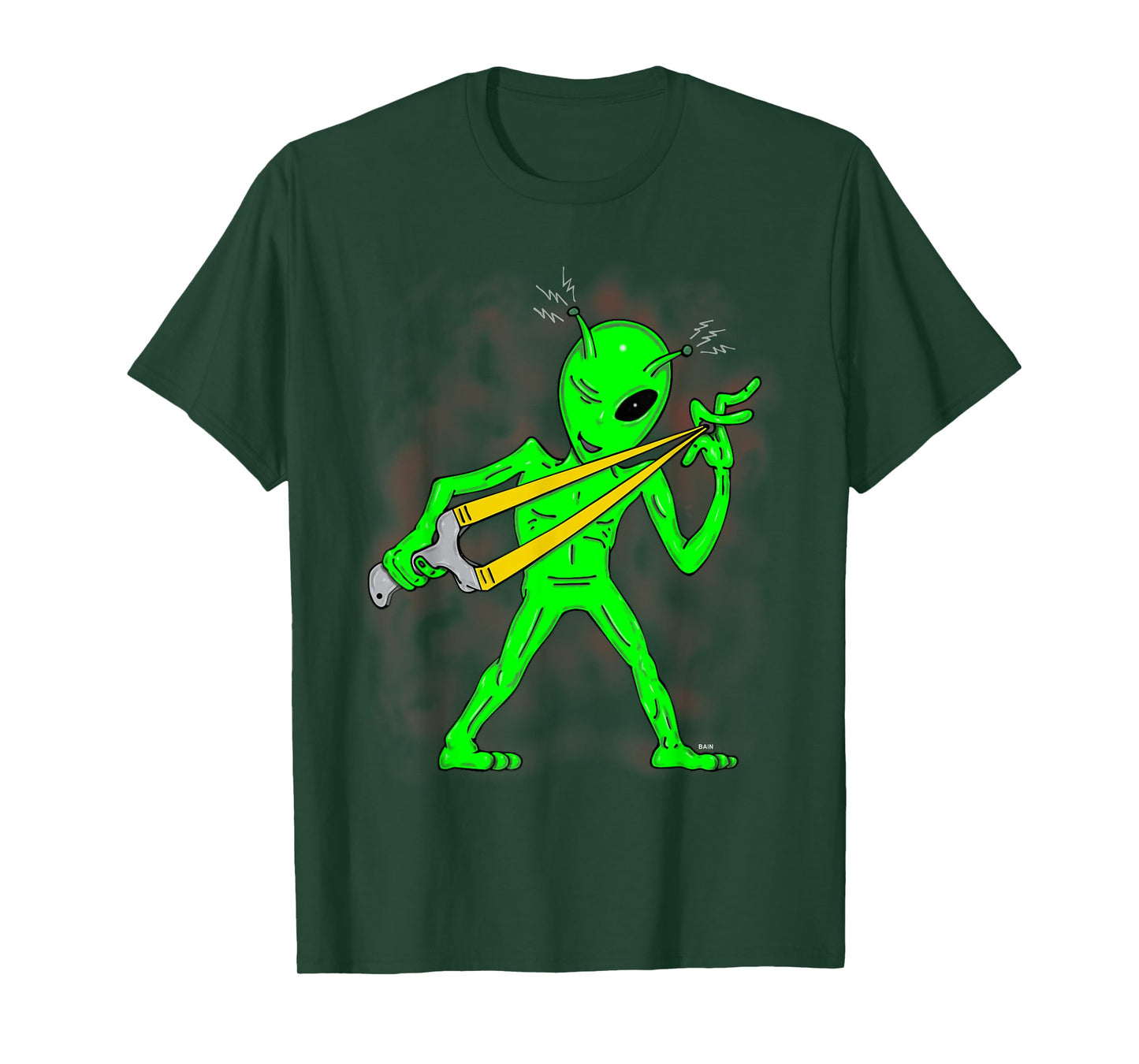 sling shot alien, sling shot lover, alien lover, catapult T-Shirt