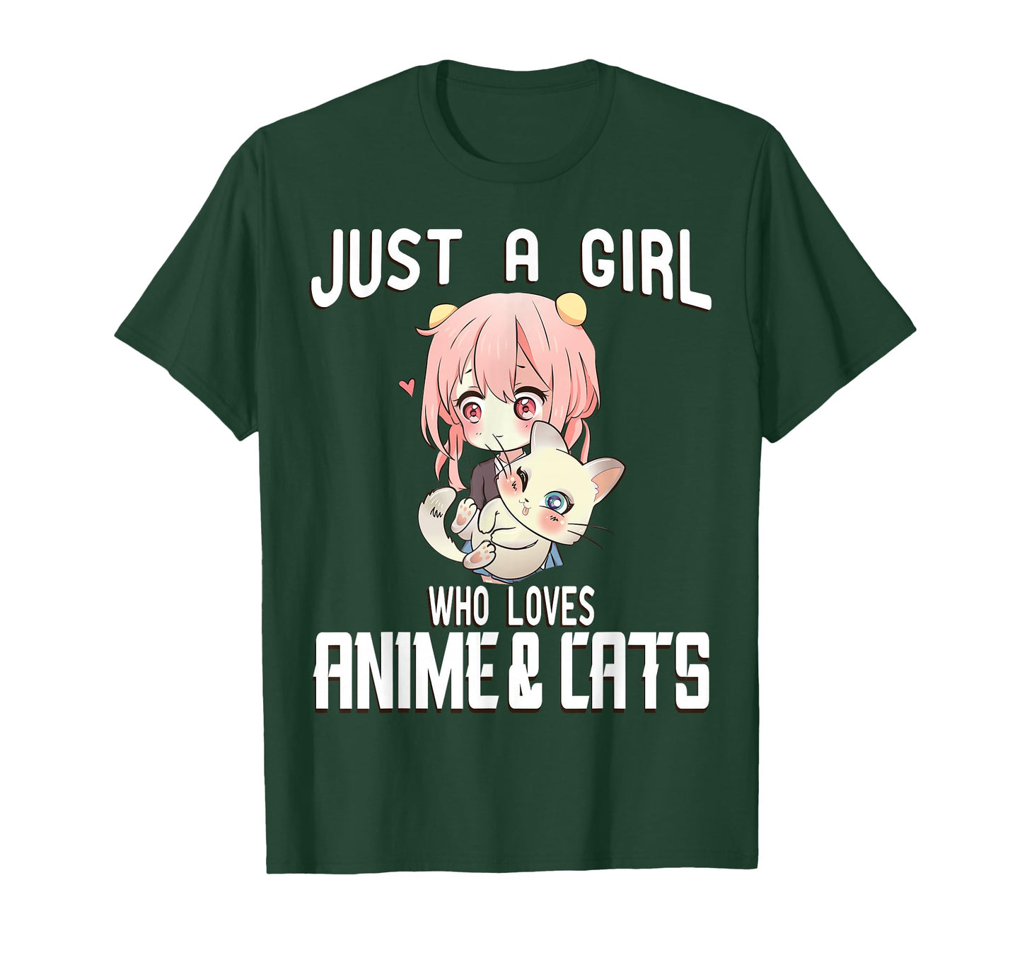 Just a Girl who Loves Anime and Cats Lover for Teen T-Shirt