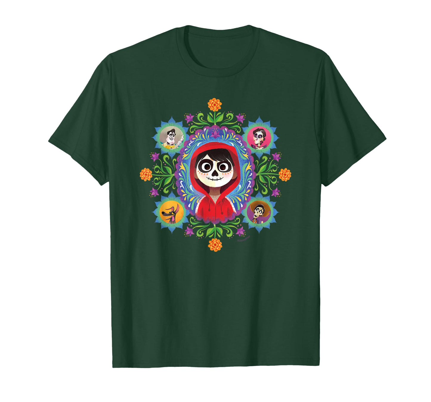 Disney and Pixar's Coco Miguel Colourful Florals T-Shirt