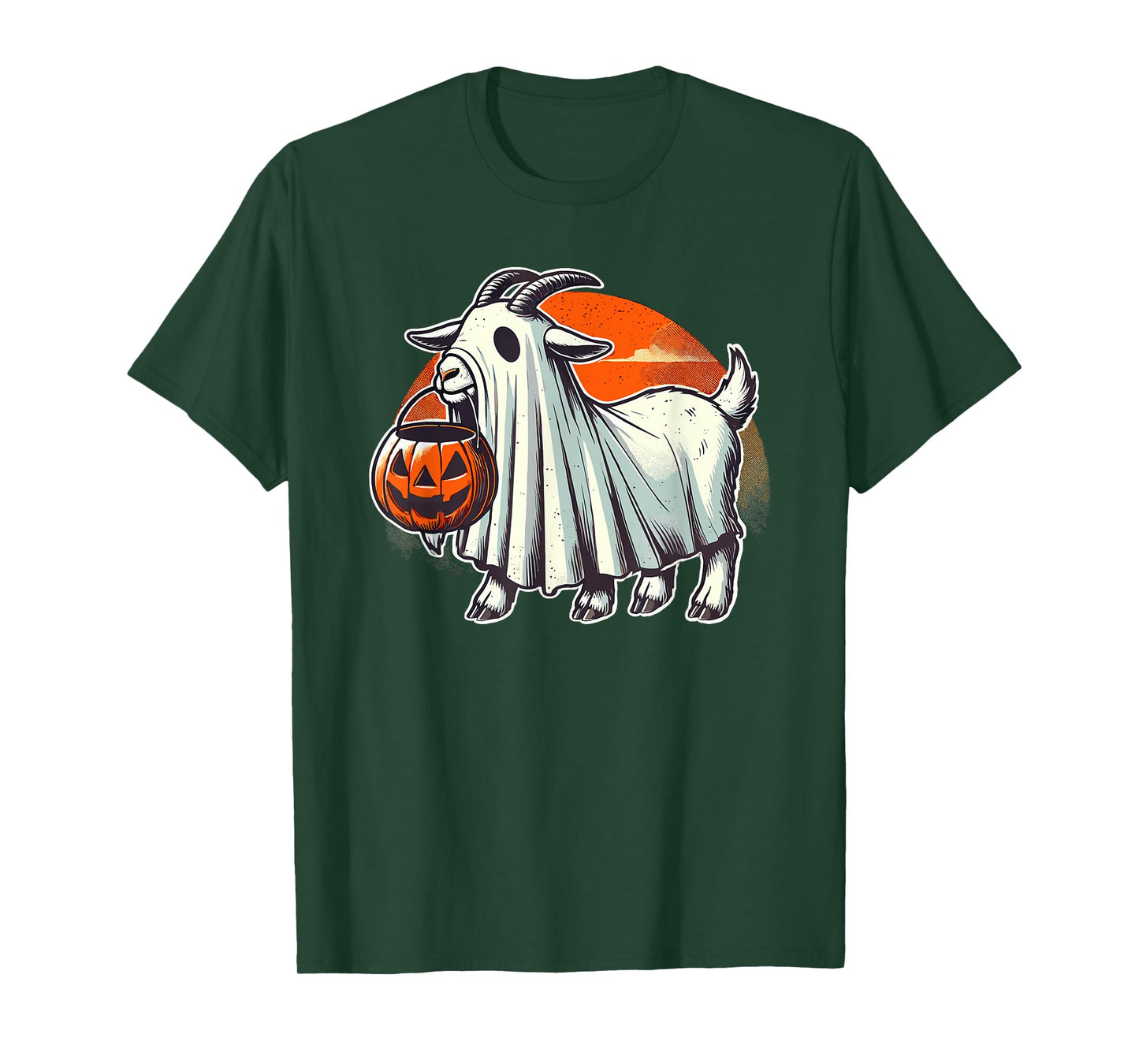 Cute Goat Ghost Pun Meme Trick or Treat Funny Halloween T-Shirt