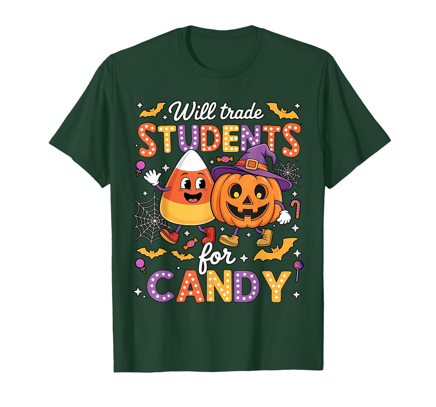 Will Trade Students for Candy Halloween Costume Teacher T-Shirt