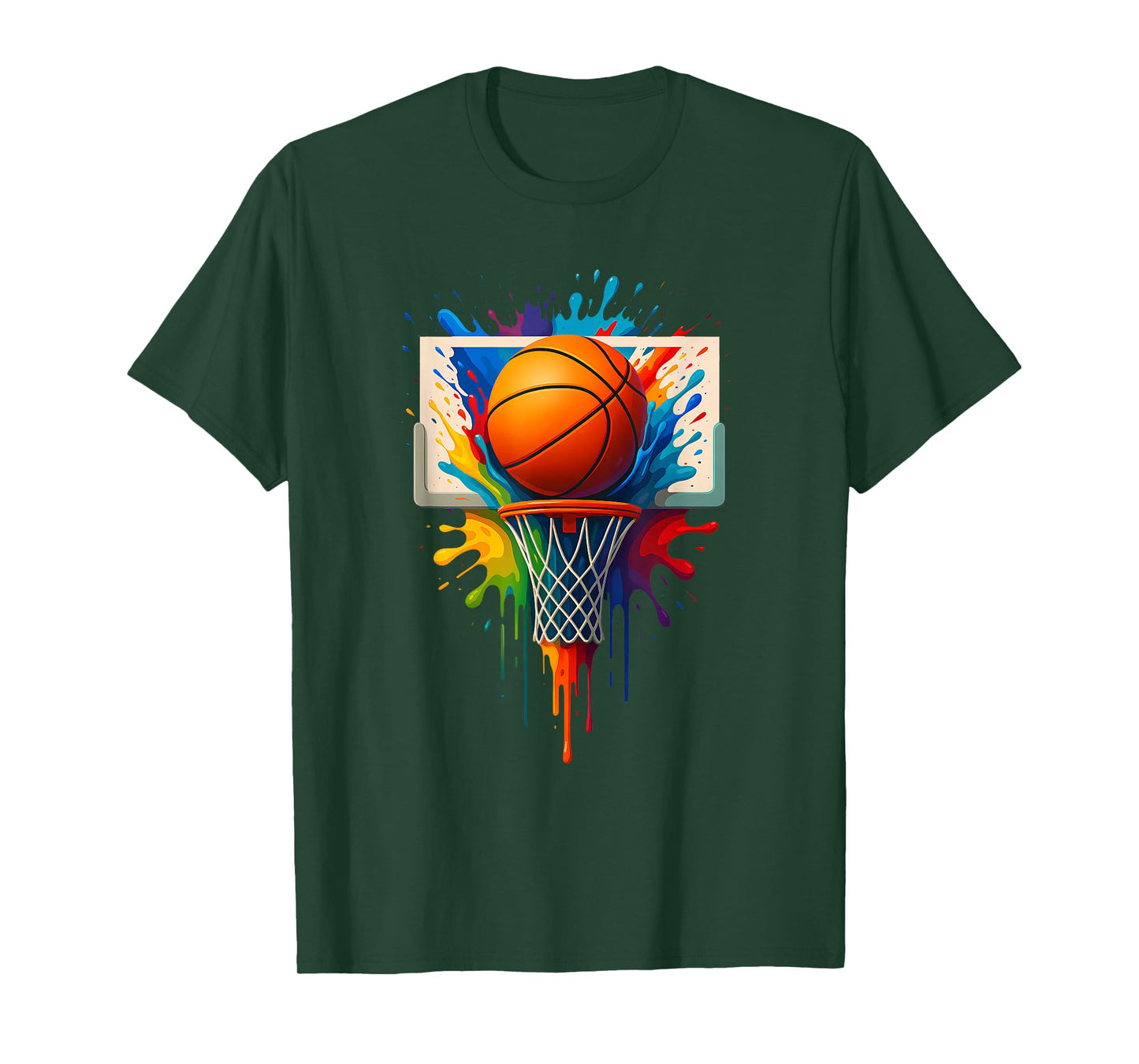 Colorful Basketball Splash Baller Tie Dye Color Team Player T-Shirt