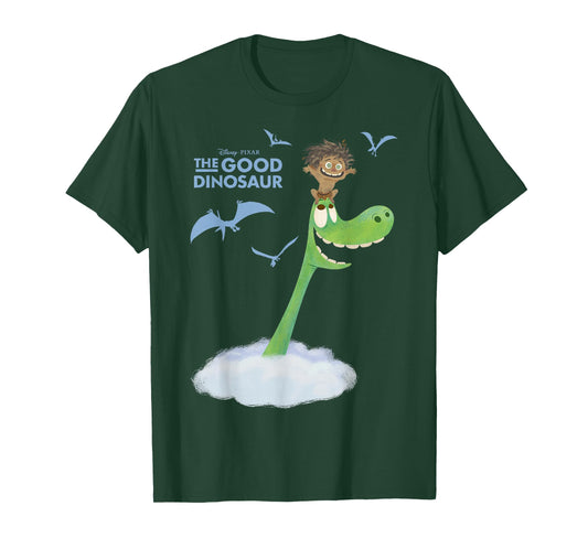 Disney Pixar The Good Dinosaur in The Clouds Arlo Poster T-Shirt