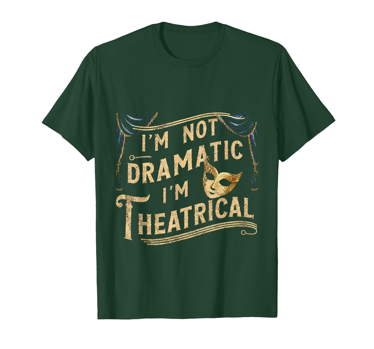 Theatre FH Unisex-Adult Black Modern Classic Dramatic T-Shirt - Small - Short Sleeve - Cotton Blend - Machine Wash