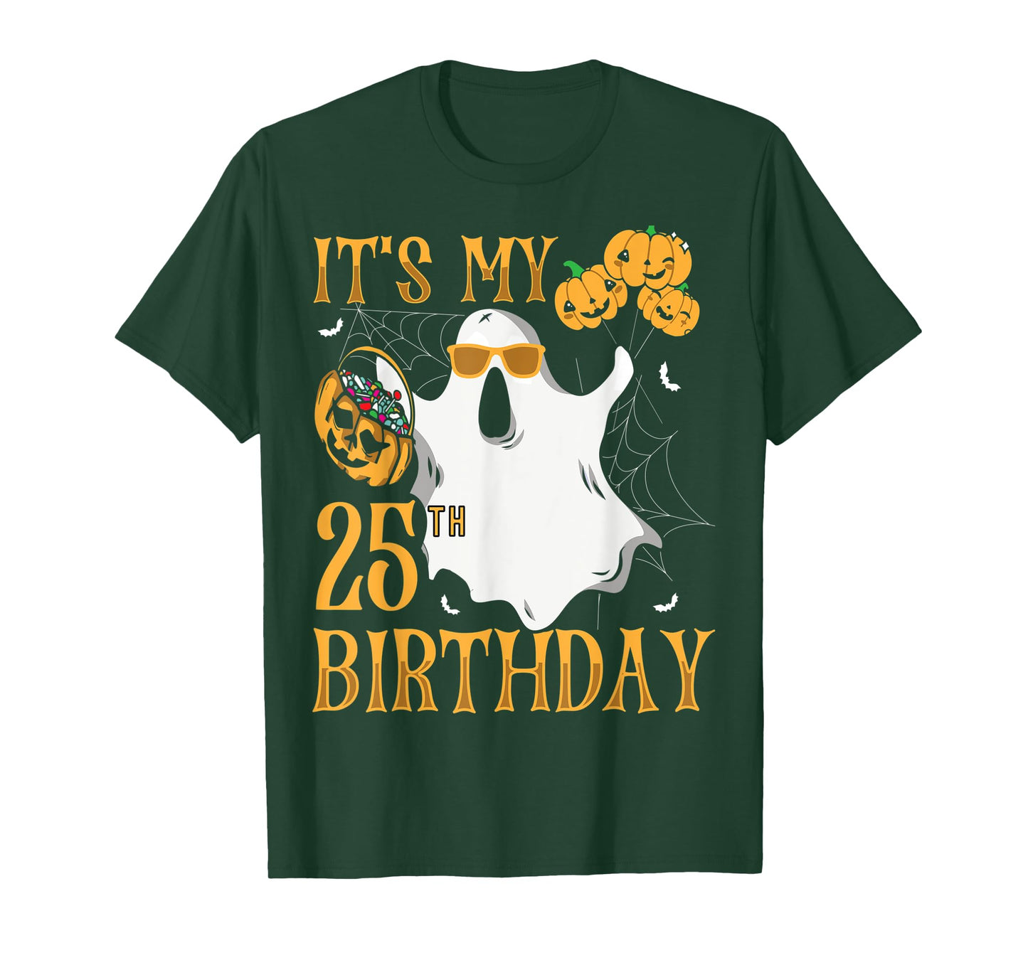 Happy Halloween It's My 25th Birthday Funny 25 Years Old T-Shirt
