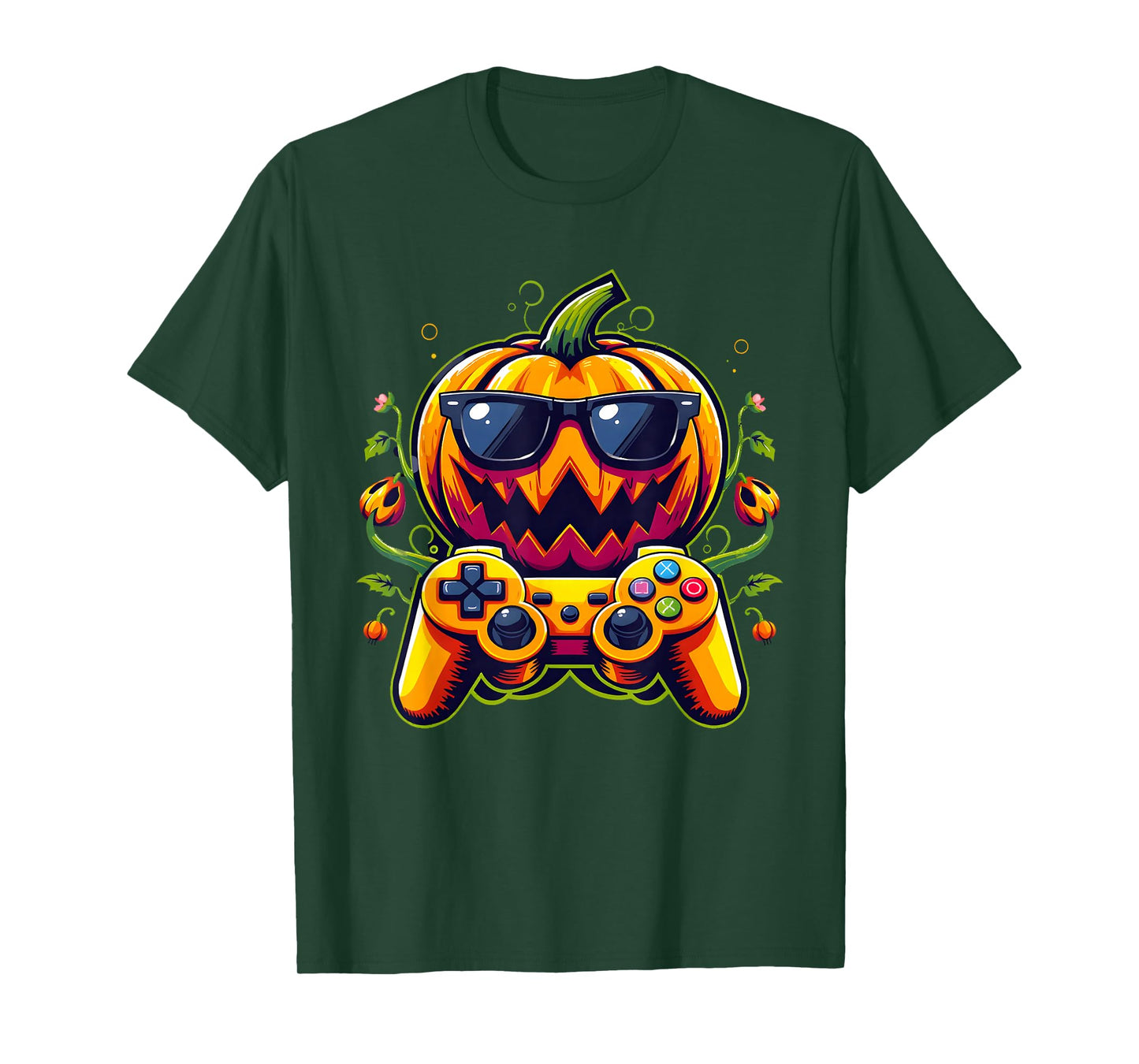 Halloween Skeleton Zombie Gaming Controllers Mummy Boys Kids T-Shirt