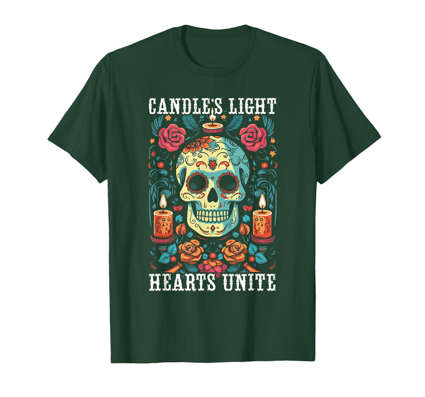 Dia De Los Muertos Sugar Skull Skeleton Mexican Holiday T-Shirt
