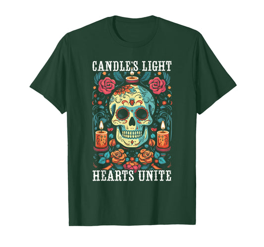 Dia De Los Muertos Sugar Skull Skeleton Mexican Holiday T-Shirt