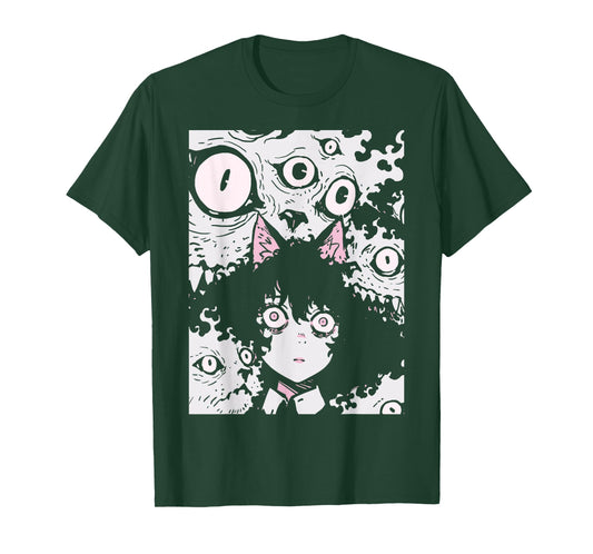 Horror Anime Manga Neko | Japan Japanese Creepy Kawaii Goth T-Shirt