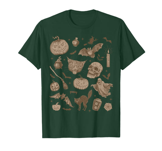 Halloween Vintage 90s Aesthetic Cute Witchy Retro Graphic T-Shirt