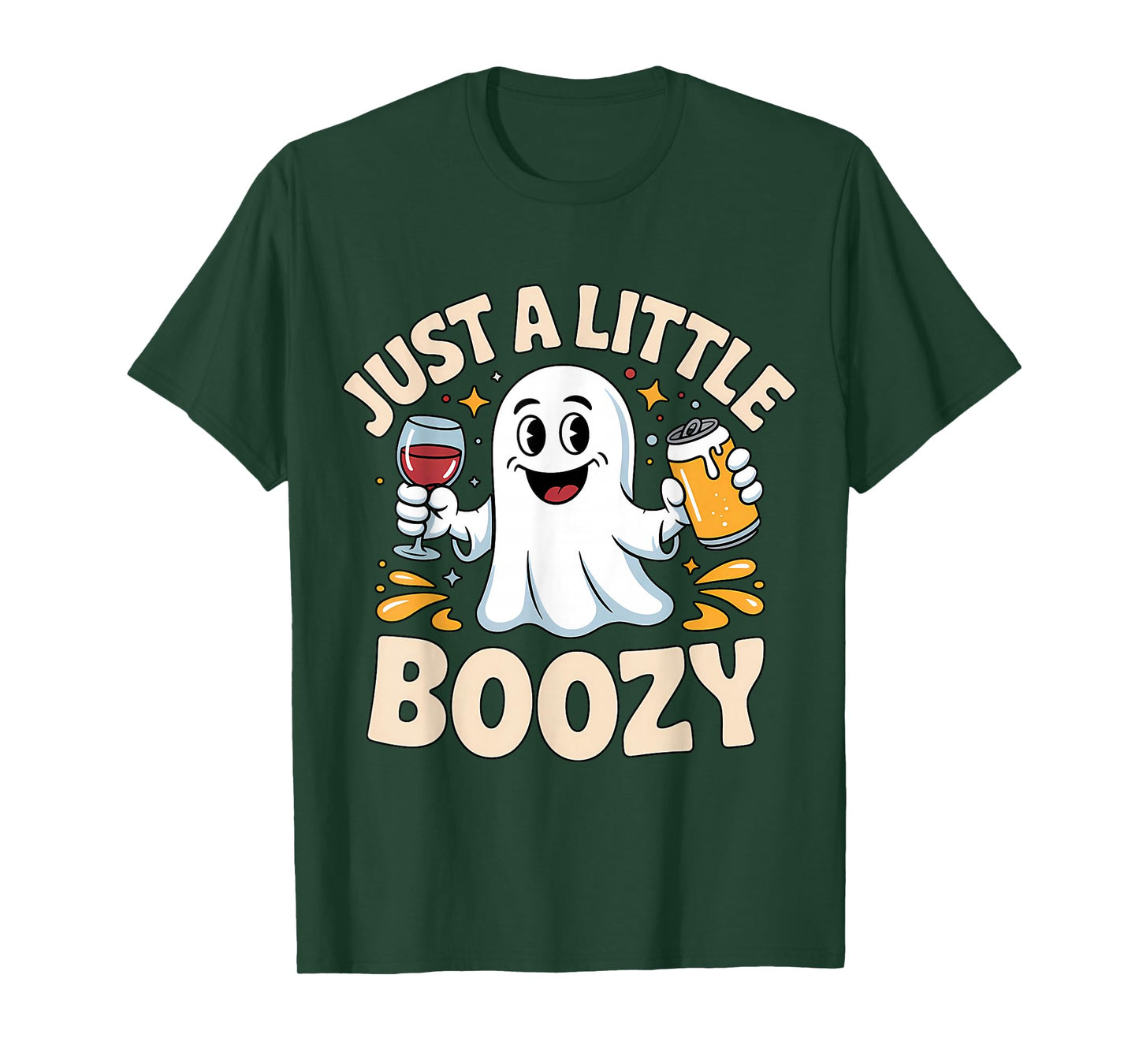 Just Little Boozy Halloween Ghost Drinking Costume T-Shirt