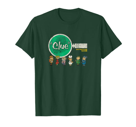 Clue Characters Retro Magnifying Glass Logo T-Shirt Small