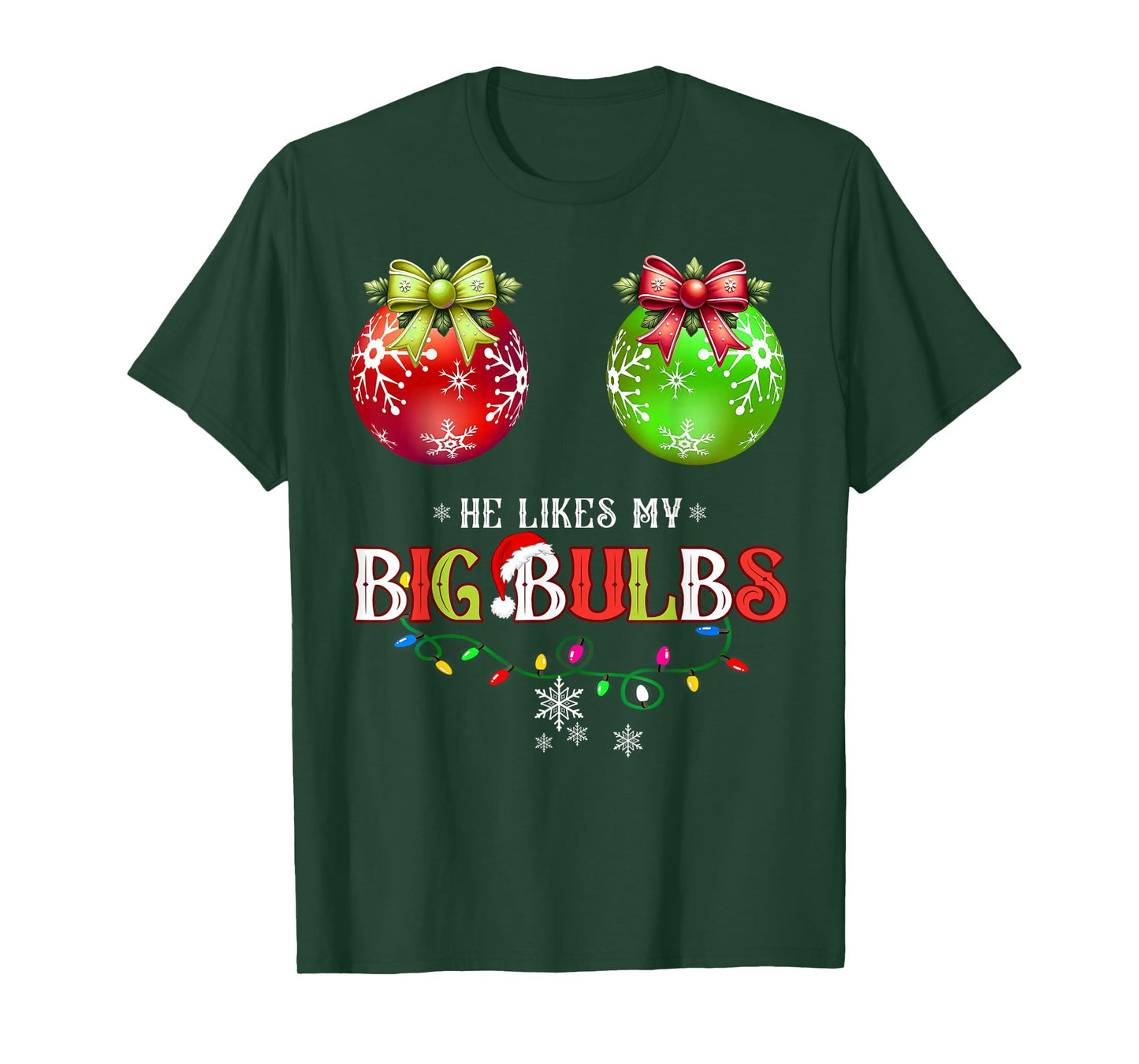 He Likes My Big Bulbs I Love His Peppermint Stick Couples T-Shirt