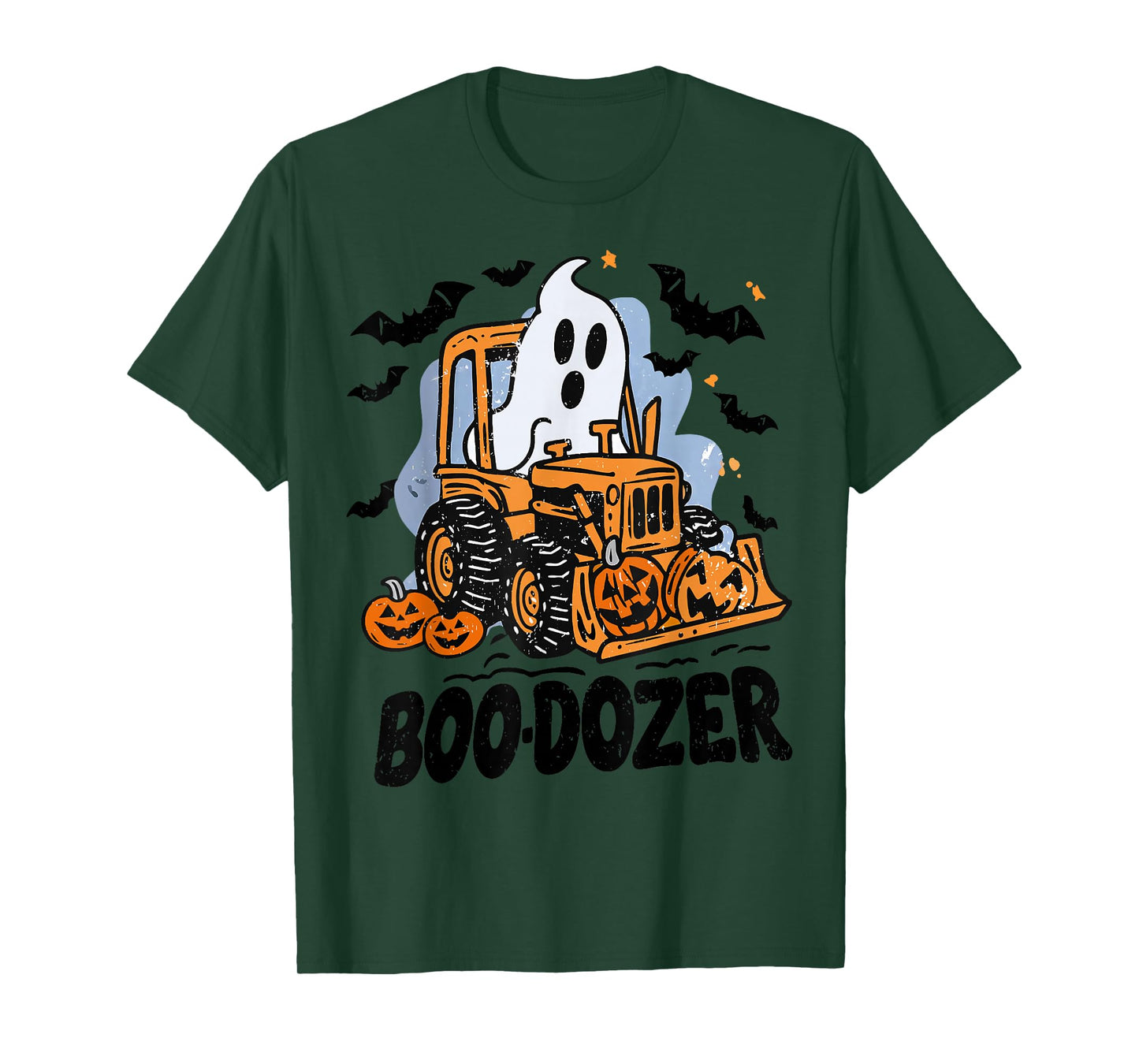 Funny Halloween Boo-Dozer Ghost Trucks Costume Party Kids T-Shirt